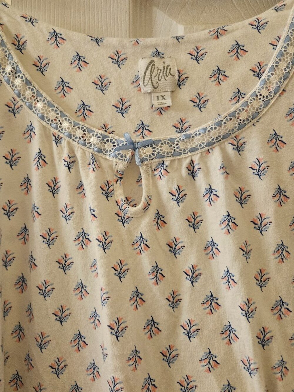 Aria floral cotton vintage inspired nightgown sleep dress